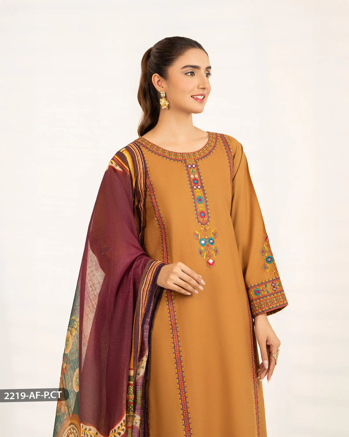 3 Piece Poplin Cotton Suit | 2219-AF-P.CT - Sha Posh Textile
