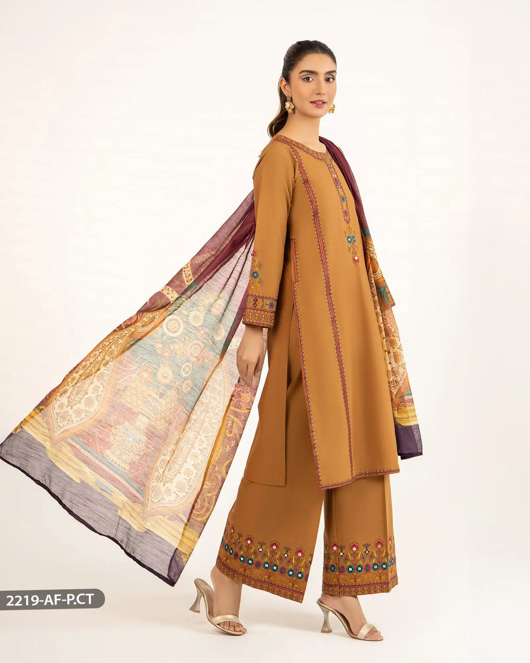 3 Piece Poplin Cotton Suit | 2219-AF-P.CT - Sha Posh Textile