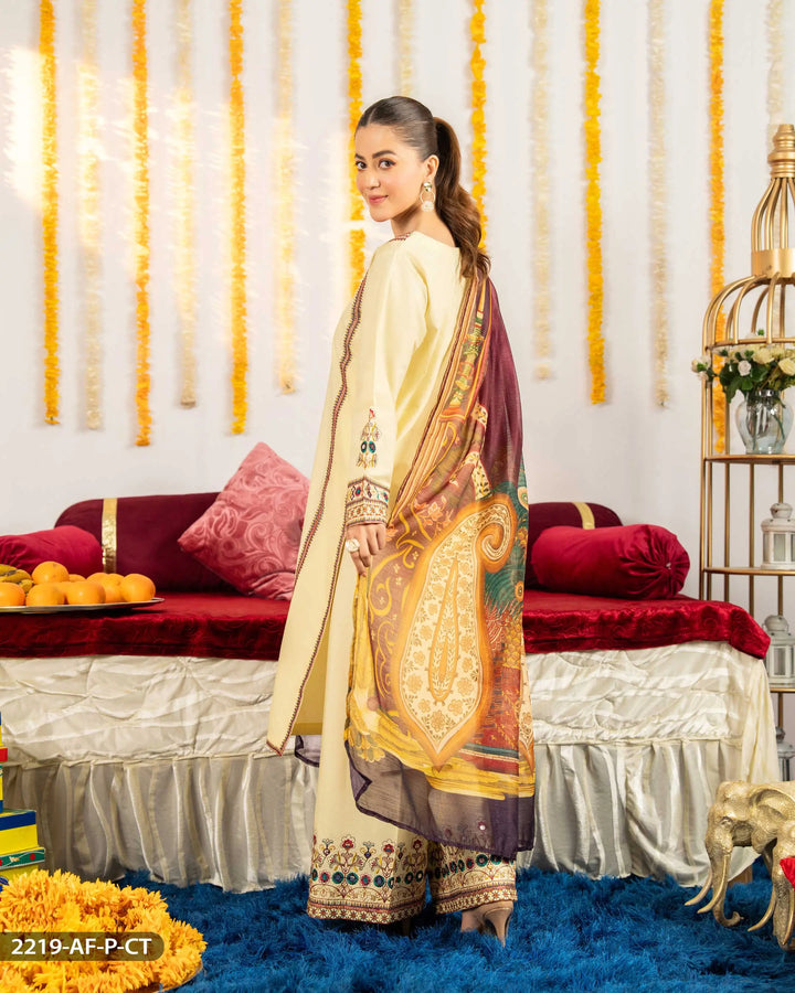 3 Piece Poplin Cotton Suit | 2219-AF-P.CT - Sha Posh Textile