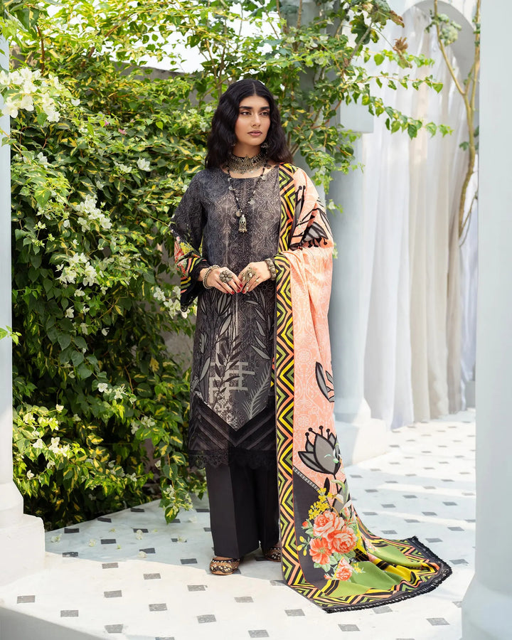 3 Piece - Printed Embroidered Khaddar Suit Unstitched | UNFF036-KD - Sha Posh Textile