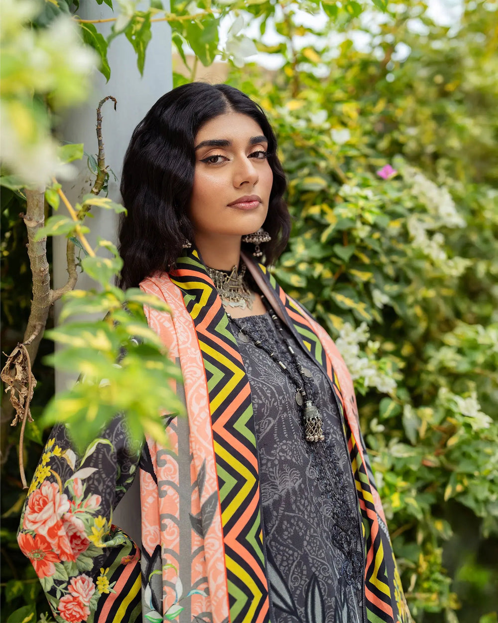 3 Piece - Printed Embroidered Khaddar Suit Unstitched | UNFF036-KD - Sha Posh Textile