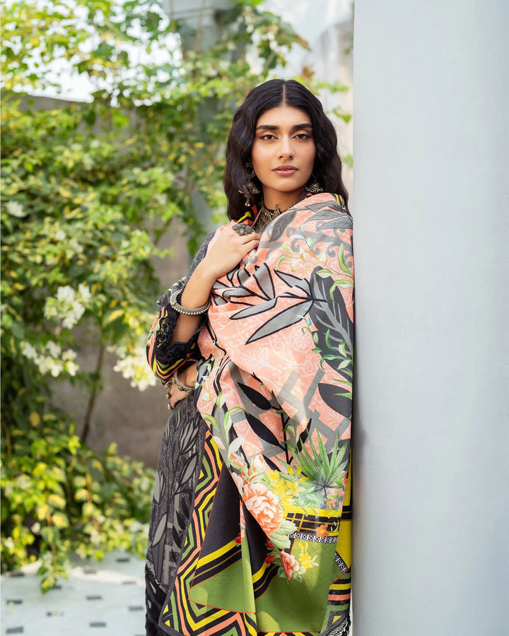3 Piece - Printed Embroidered Khaddar Suit Unstitched | UNFF036-KD - Sha Posh Textile