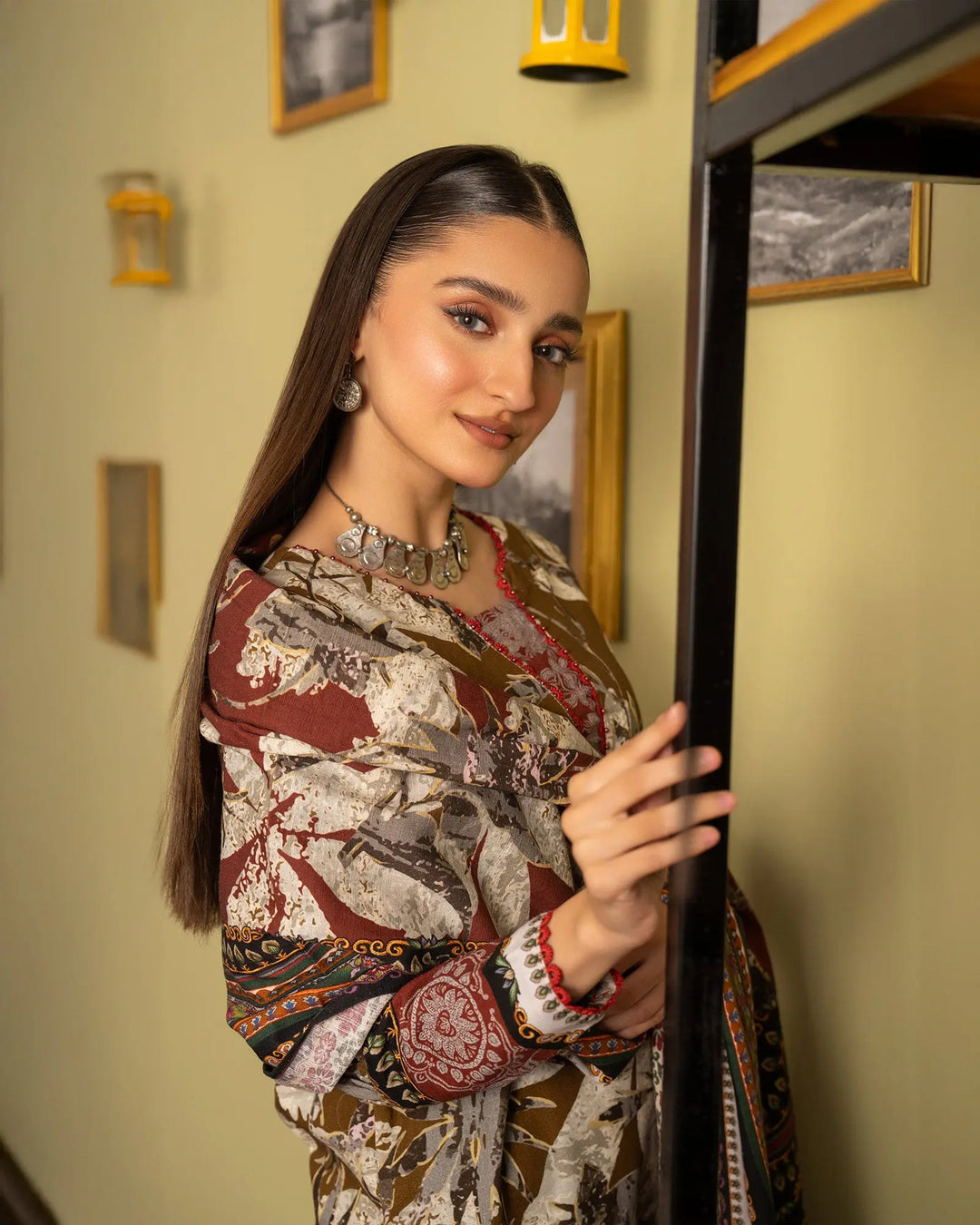 3 Piece - Printed Khaddar Suit Unstitched | UNFF013-KD - Sha Posh Textile