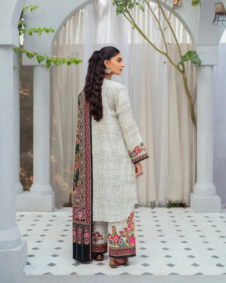 3 Piece - Printed Khaddar Suit Unstitched | UNFF015 - Sha Posh Textile