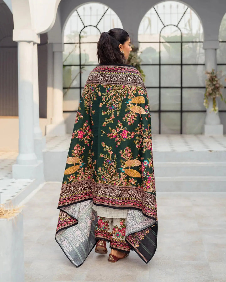 3 Piece - Printed Khaddar Suit Unstitched | UNFF015 - Sha Posh Textile
