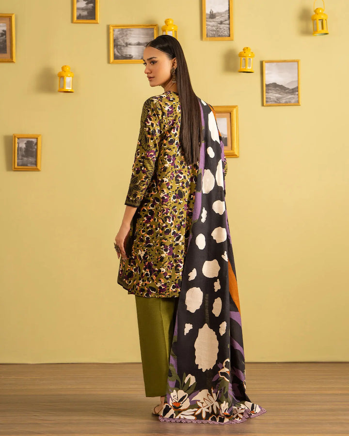 3 Piece - Printed Khaddar Suit Unstitched | UNFF020-KD - Sha Posh Textile