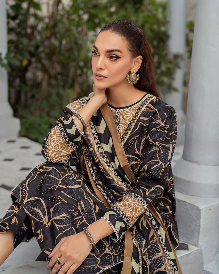 3 Piece - Printed Khaddar Suit Unstitched | UNFF039-KD - Sha Posh Textile