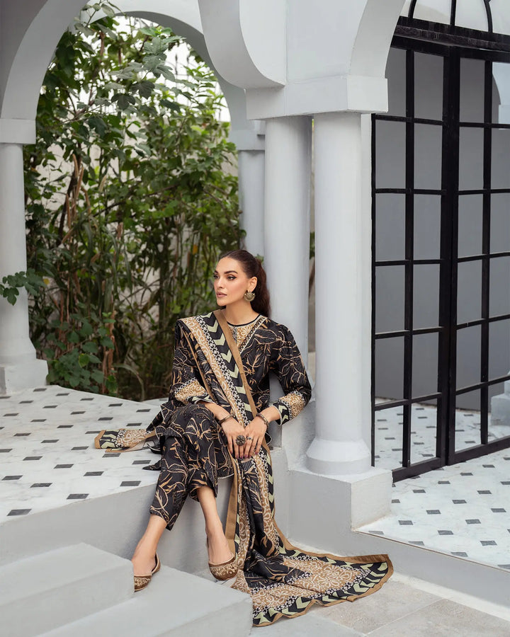 3 Piece - Printed Khaddar Suit Unstitched | UNFF039-KD - Sha Posh Textile