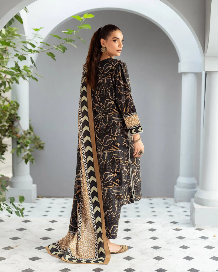 3 Piece - Printed Khaddar Suit Unstitched | UNFF039-KD - Sha Posh Textile