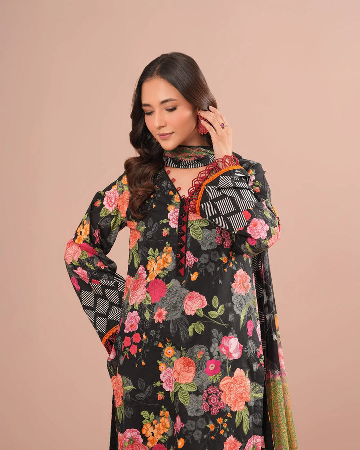 3-Piece Printed Lawn Suit Unstitched | UNFF0119-LWN Sha Posh Textile