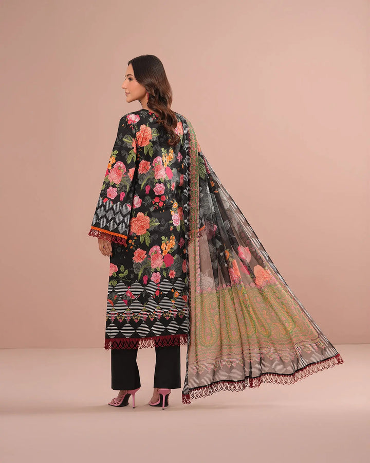 3-Piece Printed Lawn Suit Unstitched | UNFF0119-LWN Sha Posh Textile
