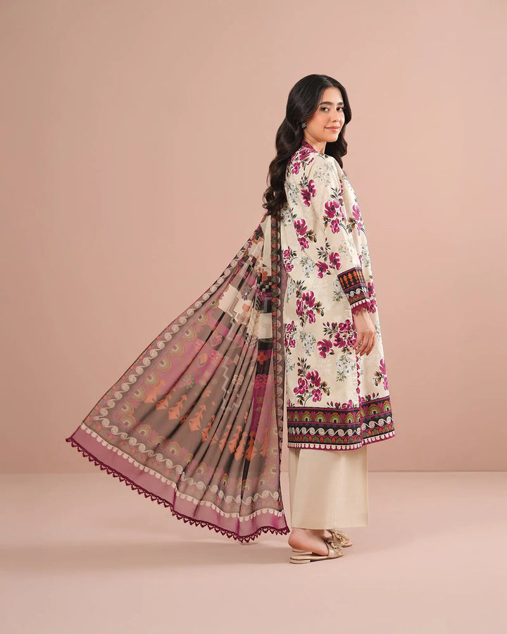 3-Piece Printed Lawn Suit Unstitched | UNFF0121-LWN Sha Posh Textile