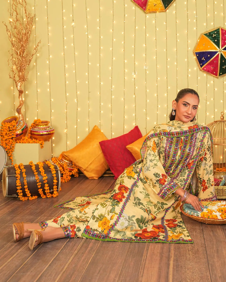 3 Piece Raw Silk Suit Stitched | 16275-IG-RWS - Sha Posh Textile