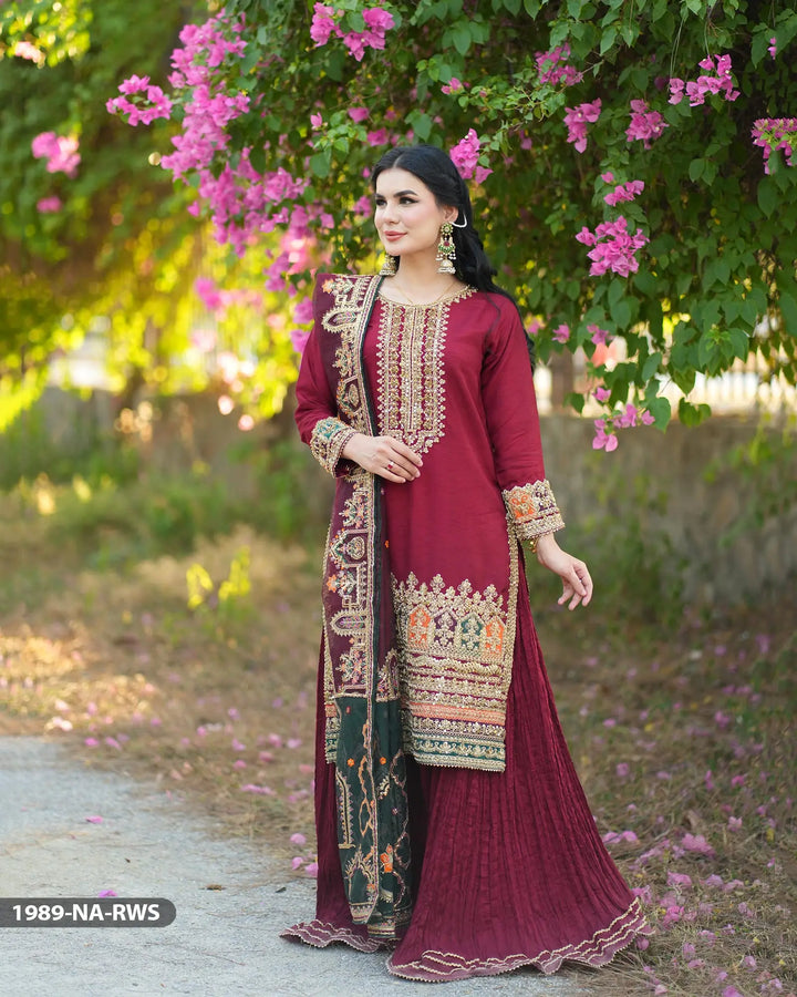 3 Piece Raw Silk Suit | 1989-NA-RWS - Sha Posh Textile