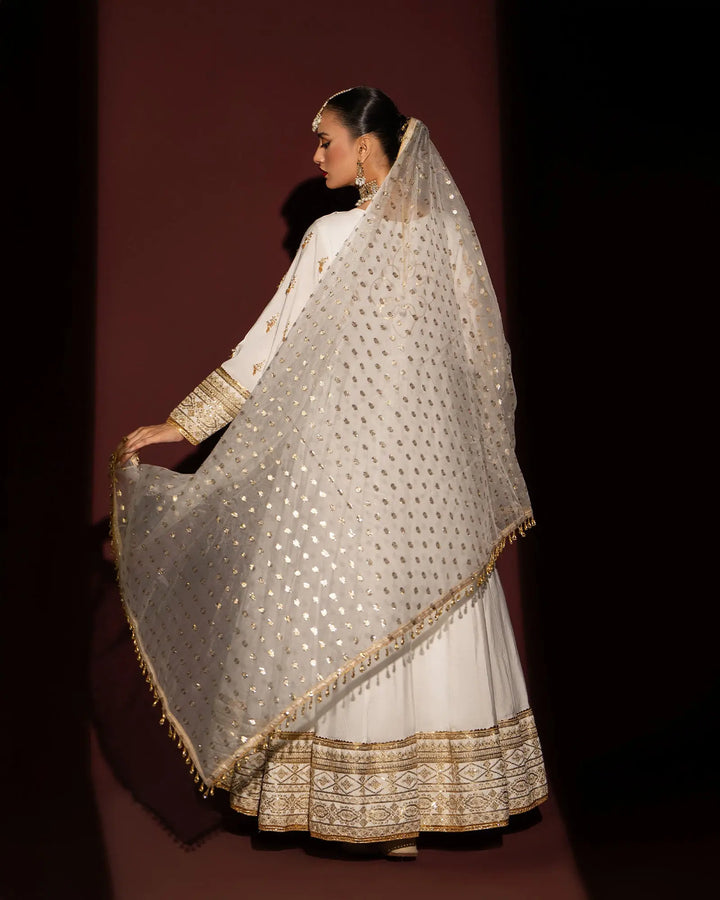 3 Piece Plain Paper Katan Maxi Stitched | 413-AR-P.P.KTN - Sha Posh Textile