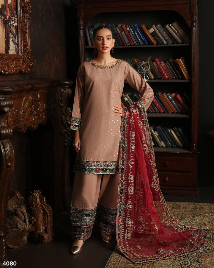3-Piece Ready-to-Wear Bindi BADLA Suit | 4080-SJ-B.BADLA - Sha Posh Textile