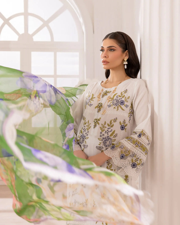 3-Piece Ready-to-Wear Cambric Cotton Suit | 1120-ST-K.CT Sha Posh Textile