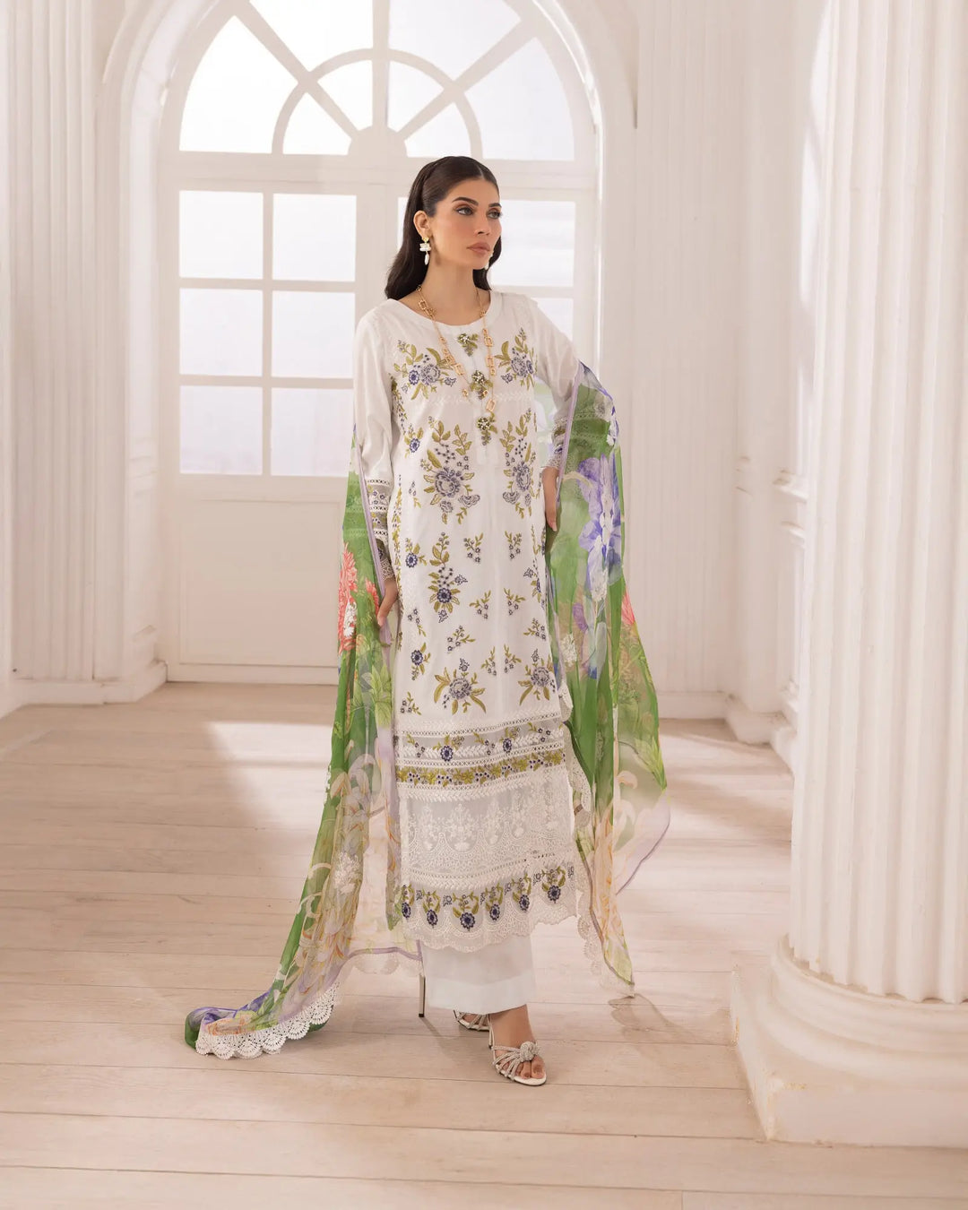 3-Piece Ready-to-Wear Cambric Cotton Suit | 1120-ST-K.CT Sha Posh Textile
