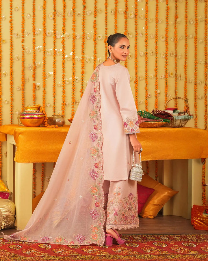 3-Piece Ready-to-Wear Chambery Katan Suit | 4087-SJ-S.KTN - Sha Posh Textile