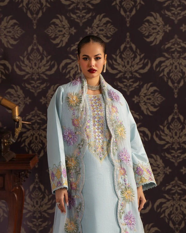 3-Piece Ready-to-Wear Chambery Katan Suit | 4087-SJ-S.KTN - Sha Posh Textile