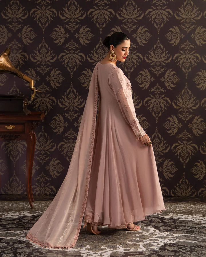 3-Piece Ready-to-Wear Chiffon Frock | 4085-SJ-CF - Sha Posh Textile