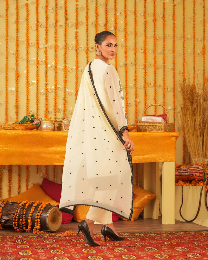 3 Piece Chiffon Suit Stitched | 302-BG-CF - Sha Posh Textile