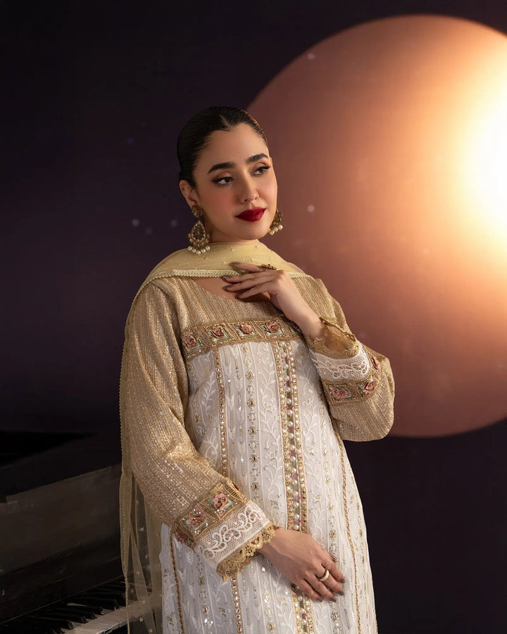 3-Piece Ready-to-Wear Chiffon Suit | 37007-HM-CF - Sha Posh Textile