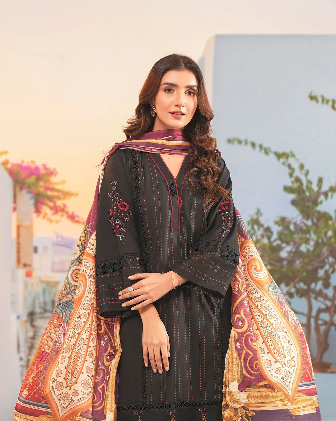 3-Piece Ready-to-Wear Cotton Suit | 17183-IG-CT Sha Posh Textile