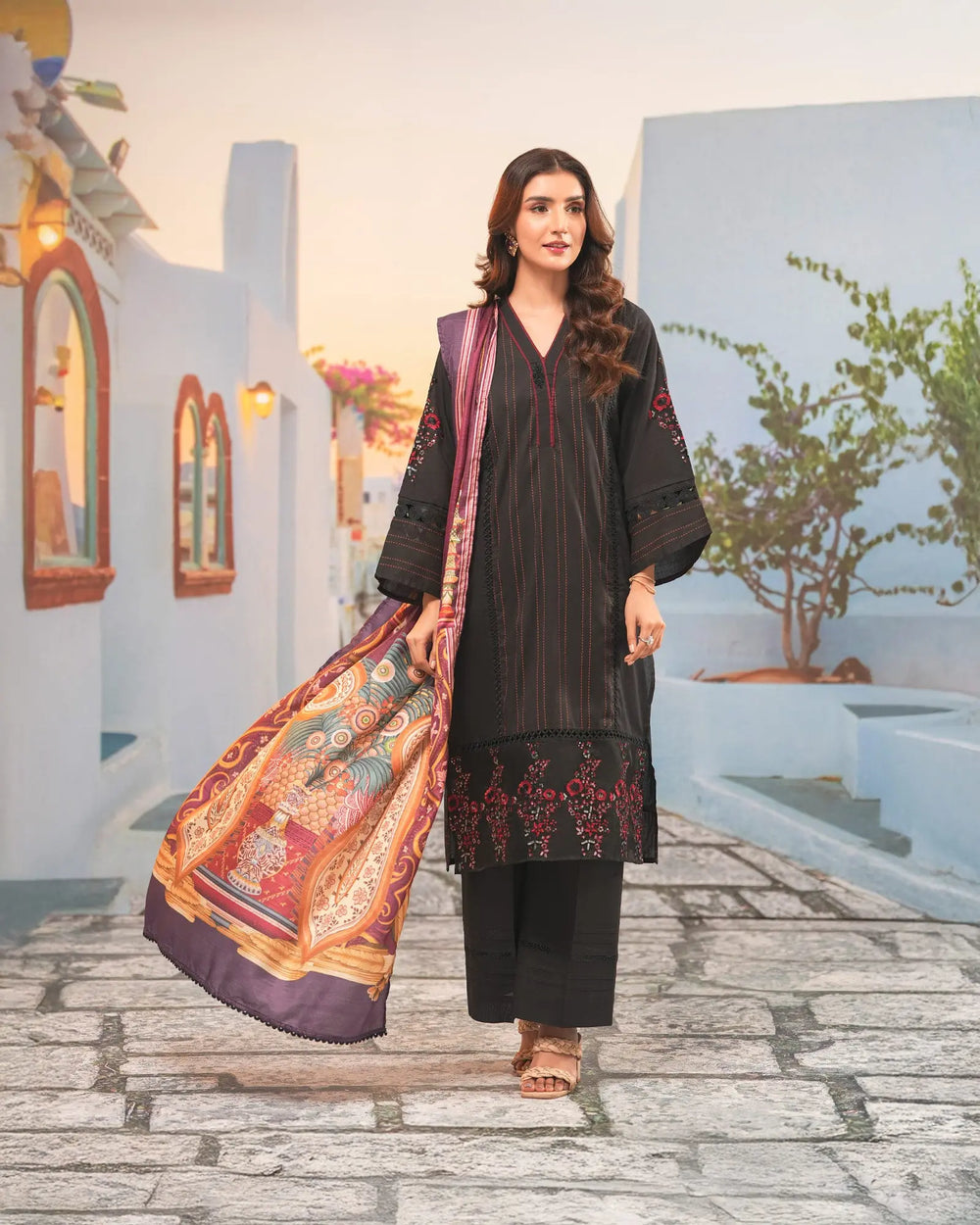 3-Piece Ready-to-Wear Cotton Suit | 17183-IG-CT Sha Posh Textile