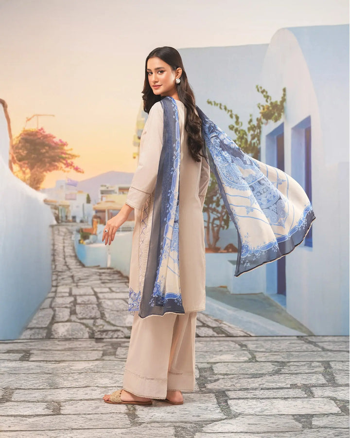 3 Piece Ready-to-Wear Cross Slub Cotton Suit | 4072-SJ-C.S.CT Sha Posh Textile