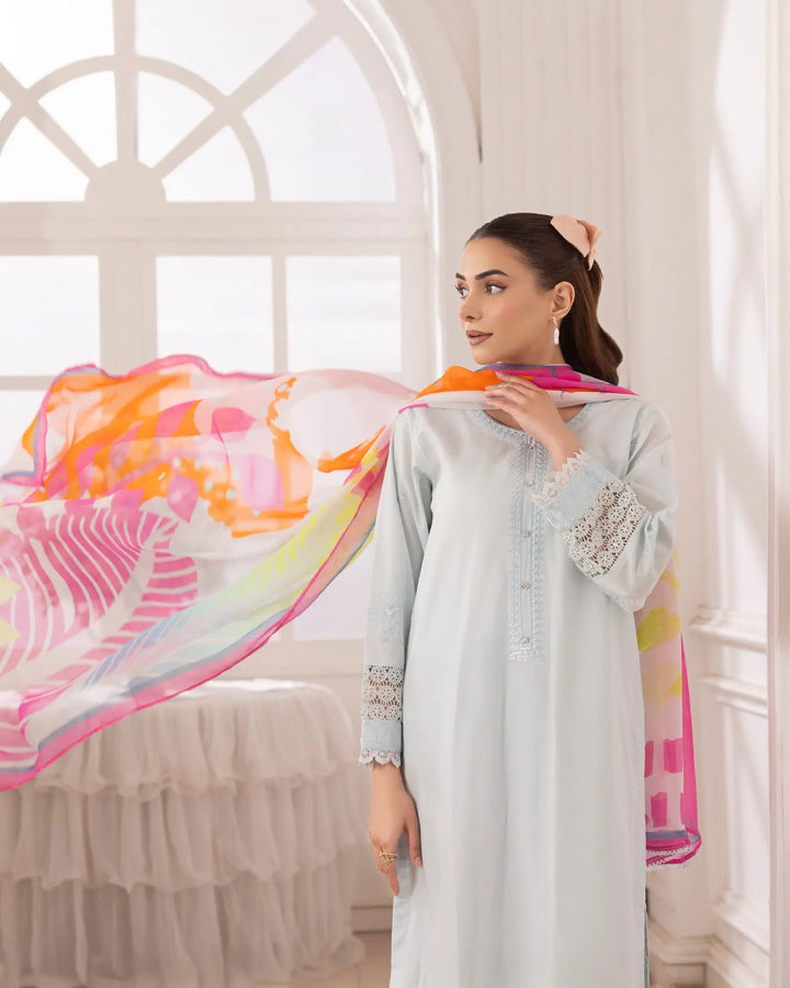 3-Piece Ready-to-Wear Jacquard Cotton Suit | 17166-IG-J.CT - Sha Posh Textile