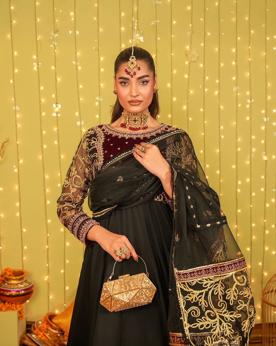 3-Piece Ready-to-Wear Katan Maxi | 414-AR-P.P.KTN - Sha Posh Textile