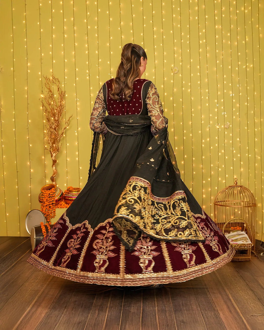 3-Piece Ready-to-Wear Katan Maxi | 414-AR-P.P.KTN - Sha Posh Textile