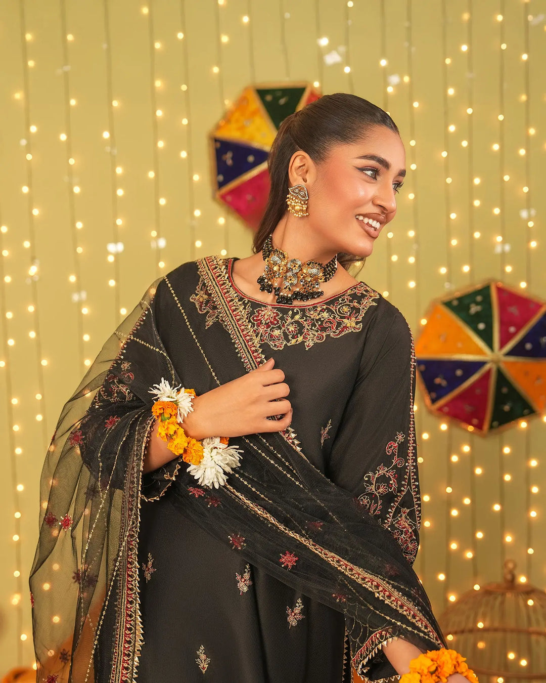 3-Piece Ready-to-Wear Katan Suit | 9733-IG-S.KTN - Sha Posh Textile