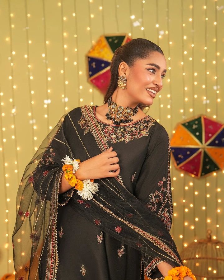 3-Piece Ready-to-Wear Katan Suit | 9733-IG-S.KTN - Sha Posh Textile