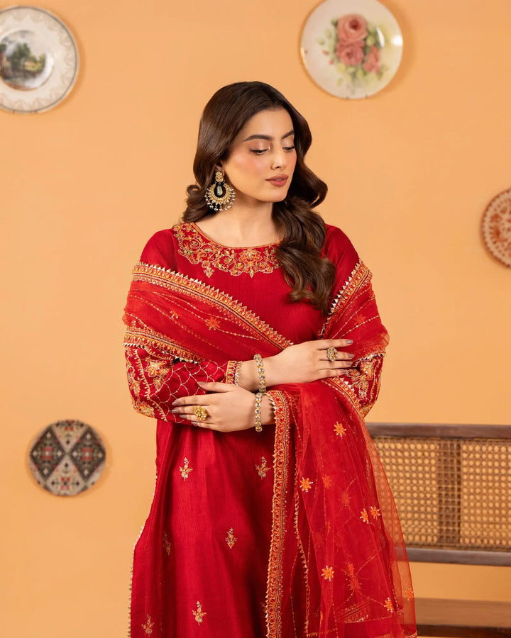 3-Piece Ready-to-Wear Katan Suit | 9733-IG-S.KTN - Sha Posh Textile