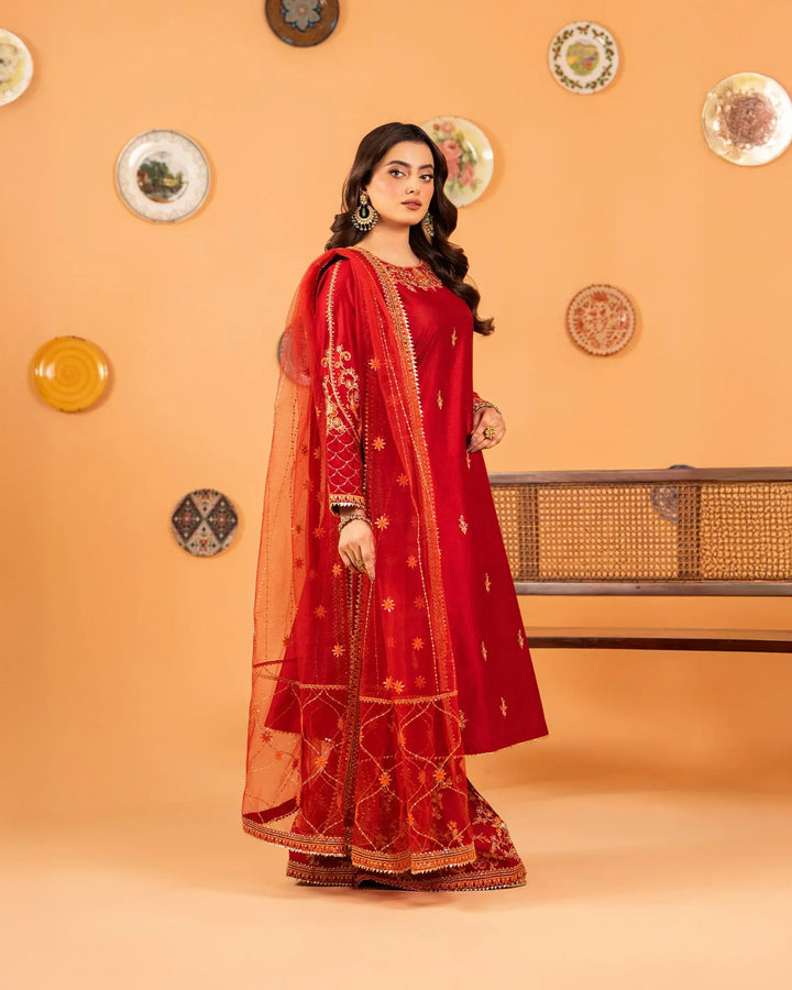 3-Piece Ready-to-Wear Katan Suit | 9733-IG-S.KTN - Sha Posh Textile