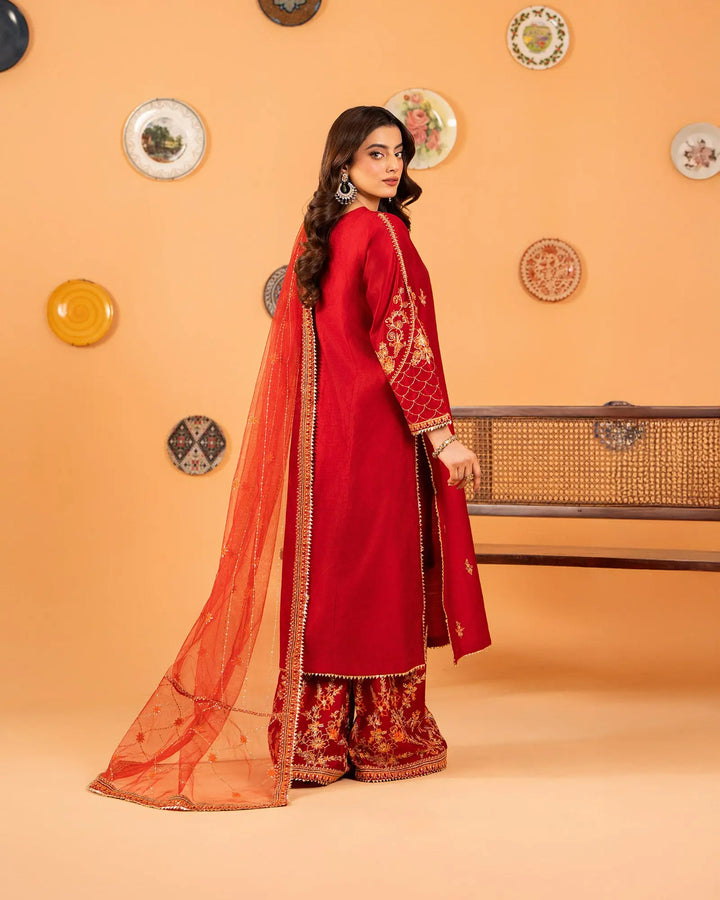 3-Piece Ready-to-Wear Katan Suit | 9733-IG-S.KTN - Sha Posh Textile