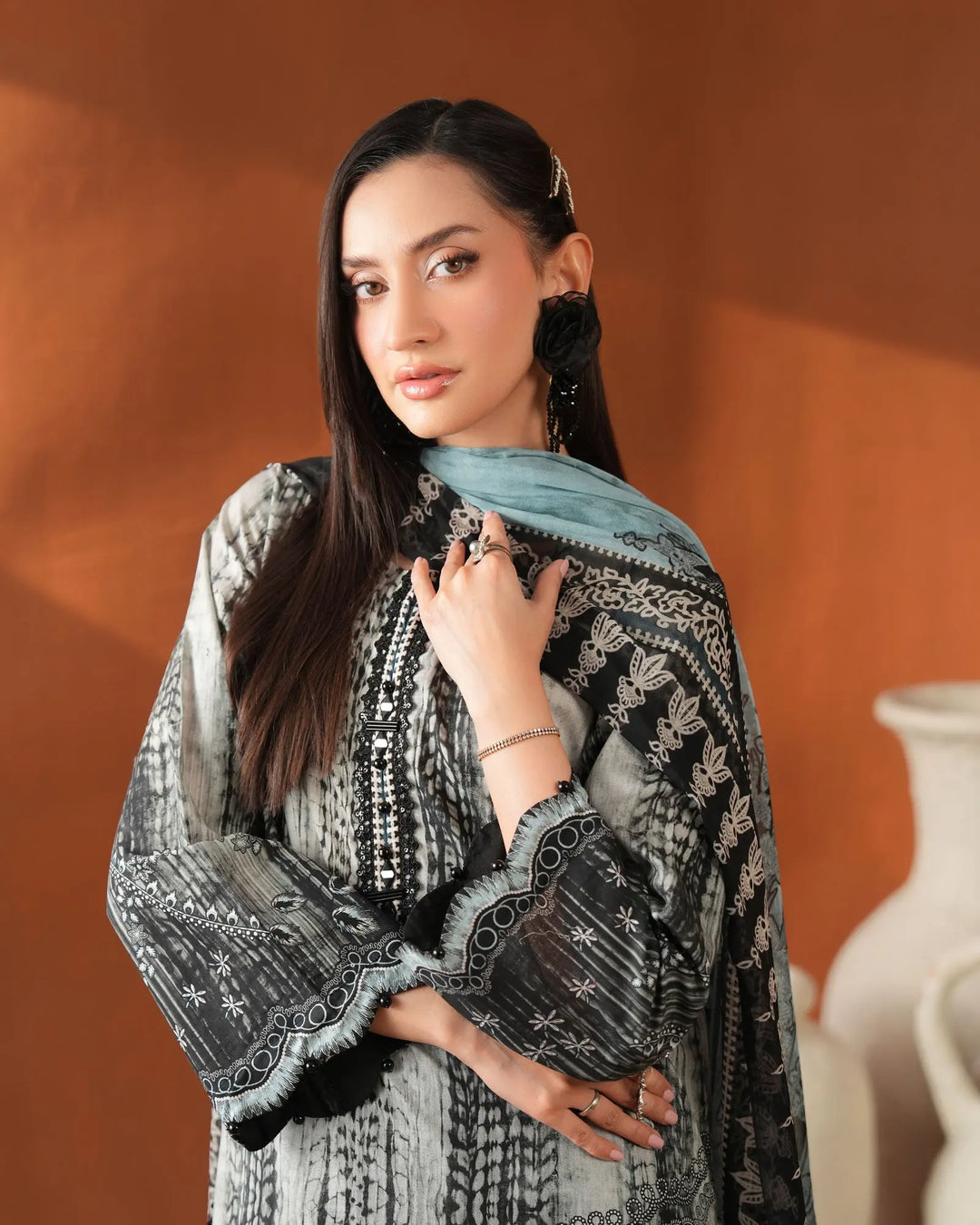 3-Piece Ready-to-Wear Lawn Suit | 17321-IG-LWN Sha Posh Textile