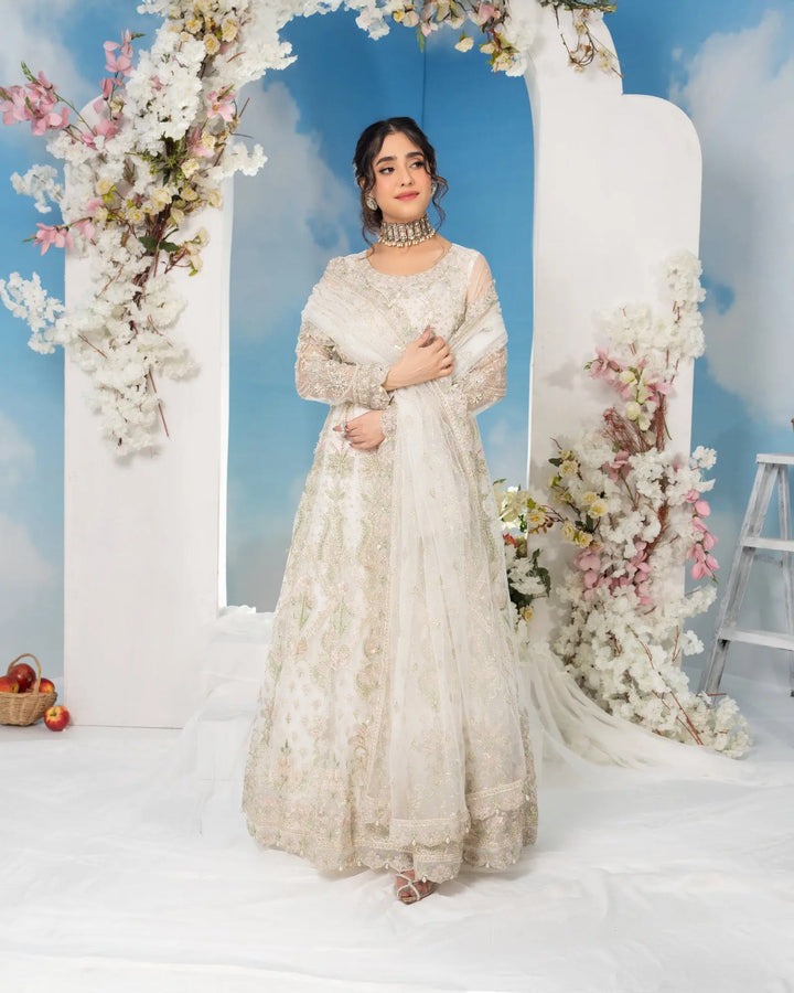 3-Piece Ready-to-Wear Net Maxi | 4082-SJ-NT - Sha Posh Textile