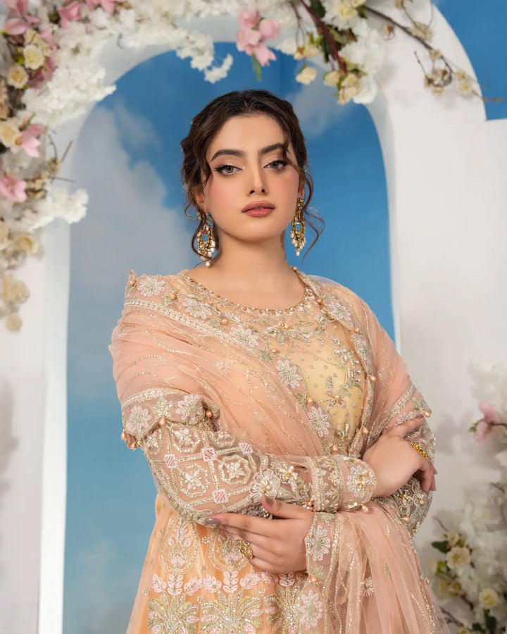3-Piece Ready-to-Wear Net Maxi | 4082-SJ-NT - Sha Posh Textile