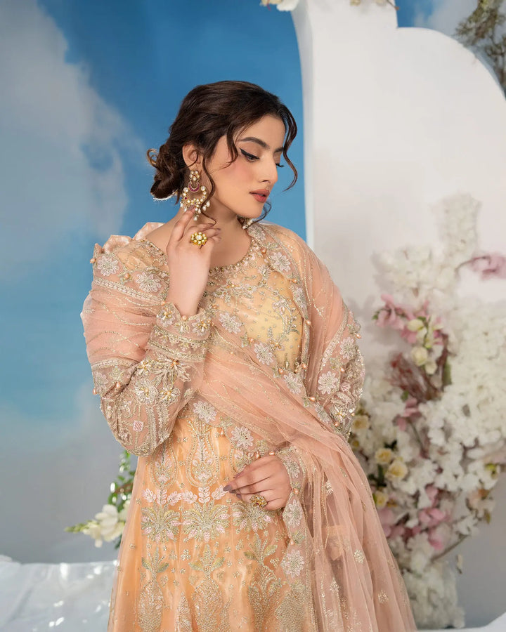 3-Piece Ready-to-Wear Net Maxi | 4082-SJ-NT - Sha Posh Textile