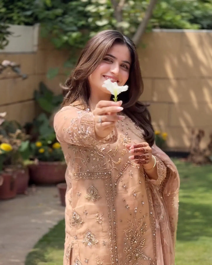 Embroidered Net Suit | 1060-ST-NT - Sha Posh Textile