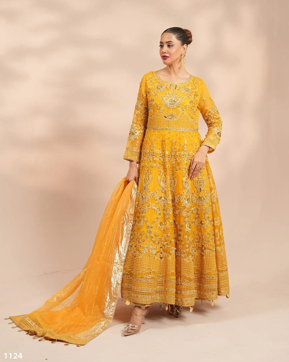 3 Piece Organza Maxi Stitched | 1124-ST-ORZ - Sha Posh Textile