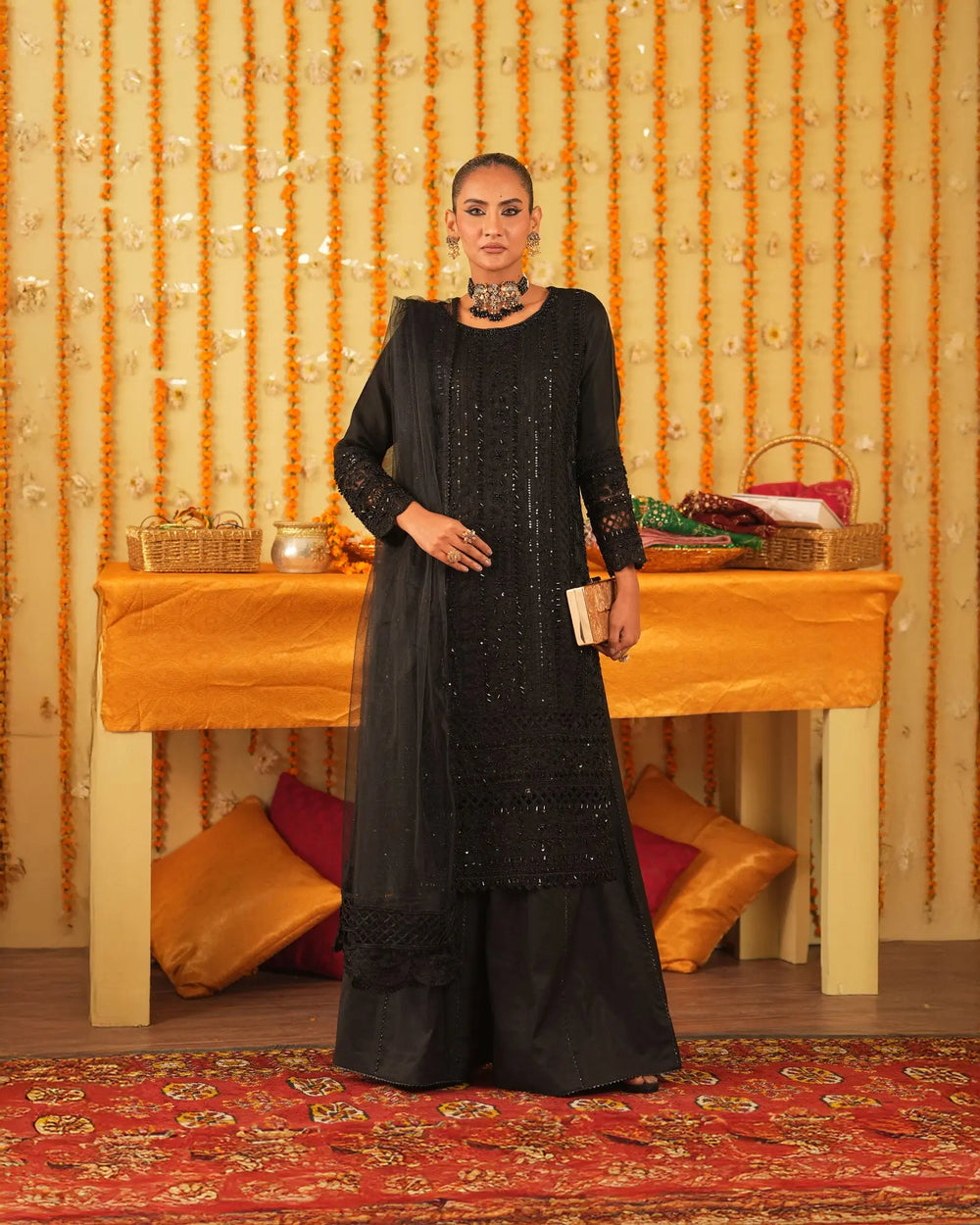 3-Piece Ready-to-Wear Organza Suit | 1137-ST-ORZ - Sha Posh Textile