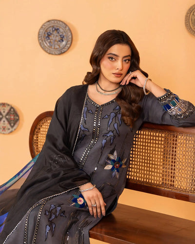 3-Piece Ready-to-Wear Organza Suit | 303-BG-ORZ - Sha Posh Textile
