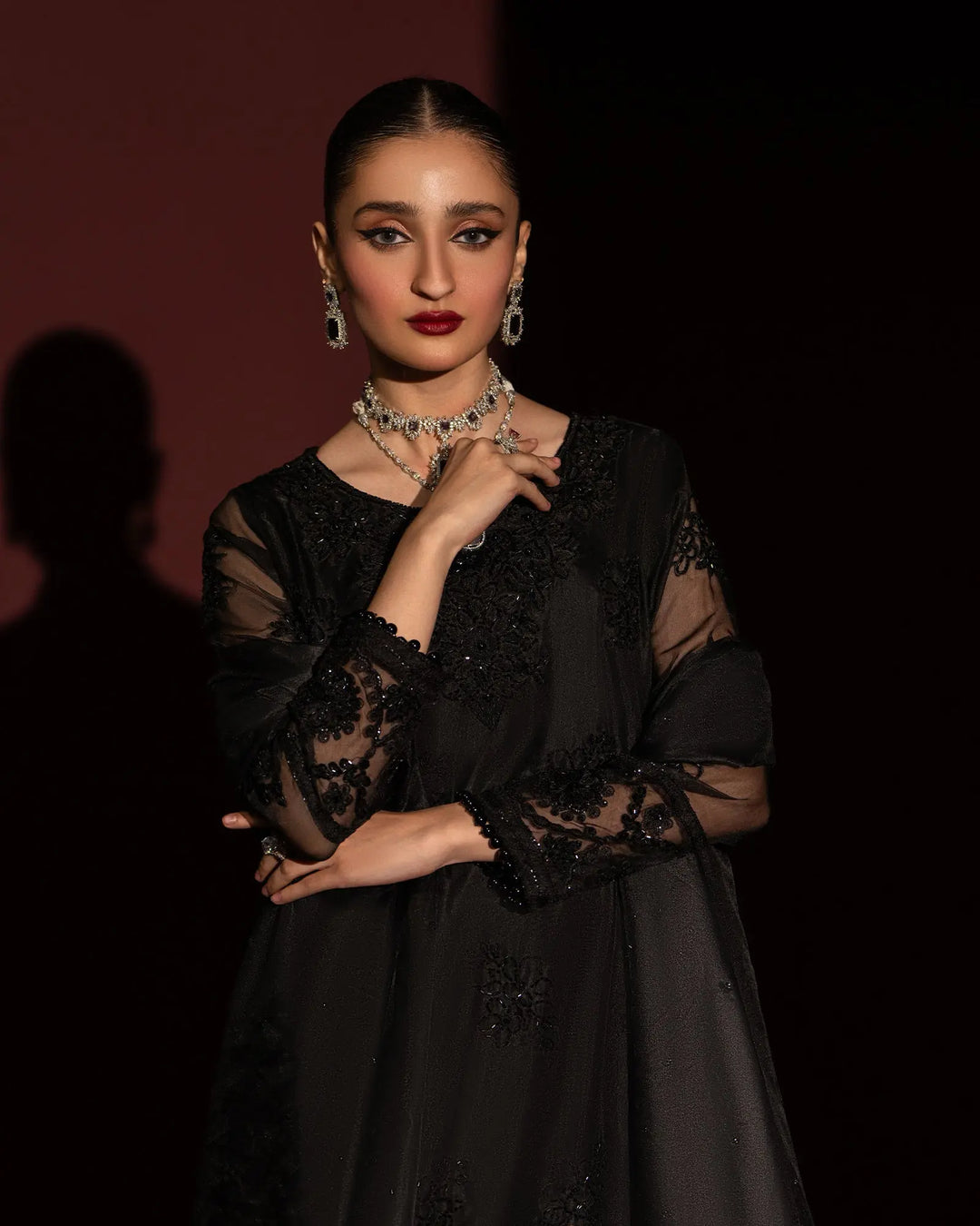 3 Piece Organza Suit Stitched | 416-AR-ORZ - Sha Posh Textile