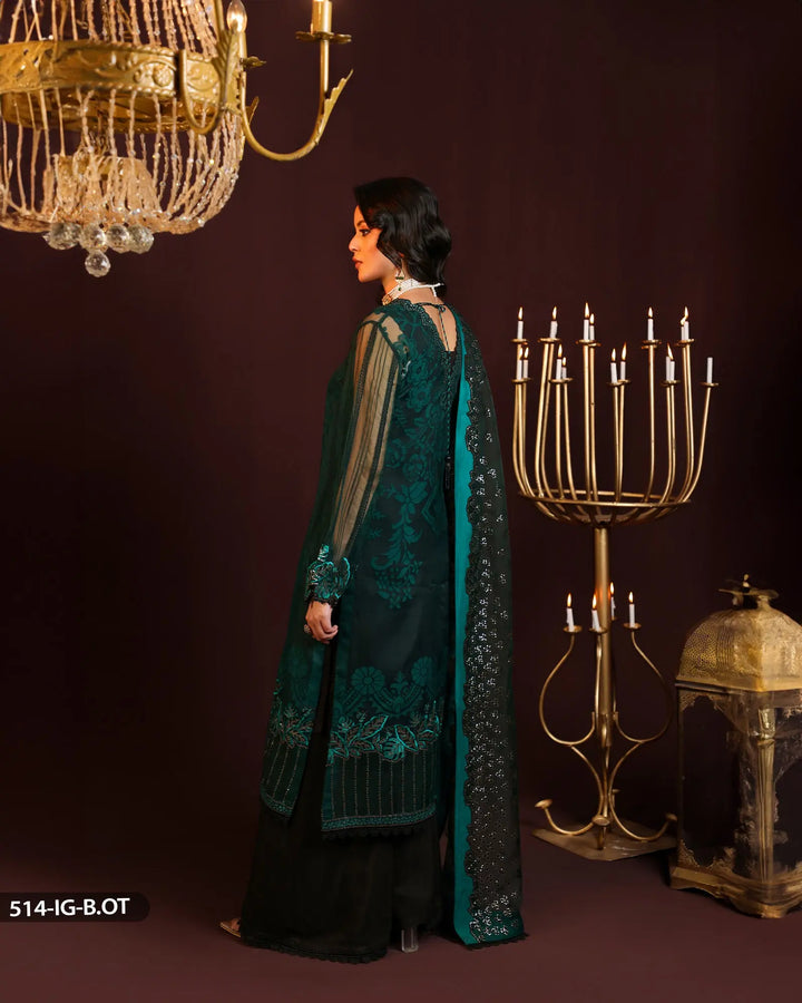 Embroidered Organza Suit | 514-FM-B.O.ORZ - Sha Posh Textile