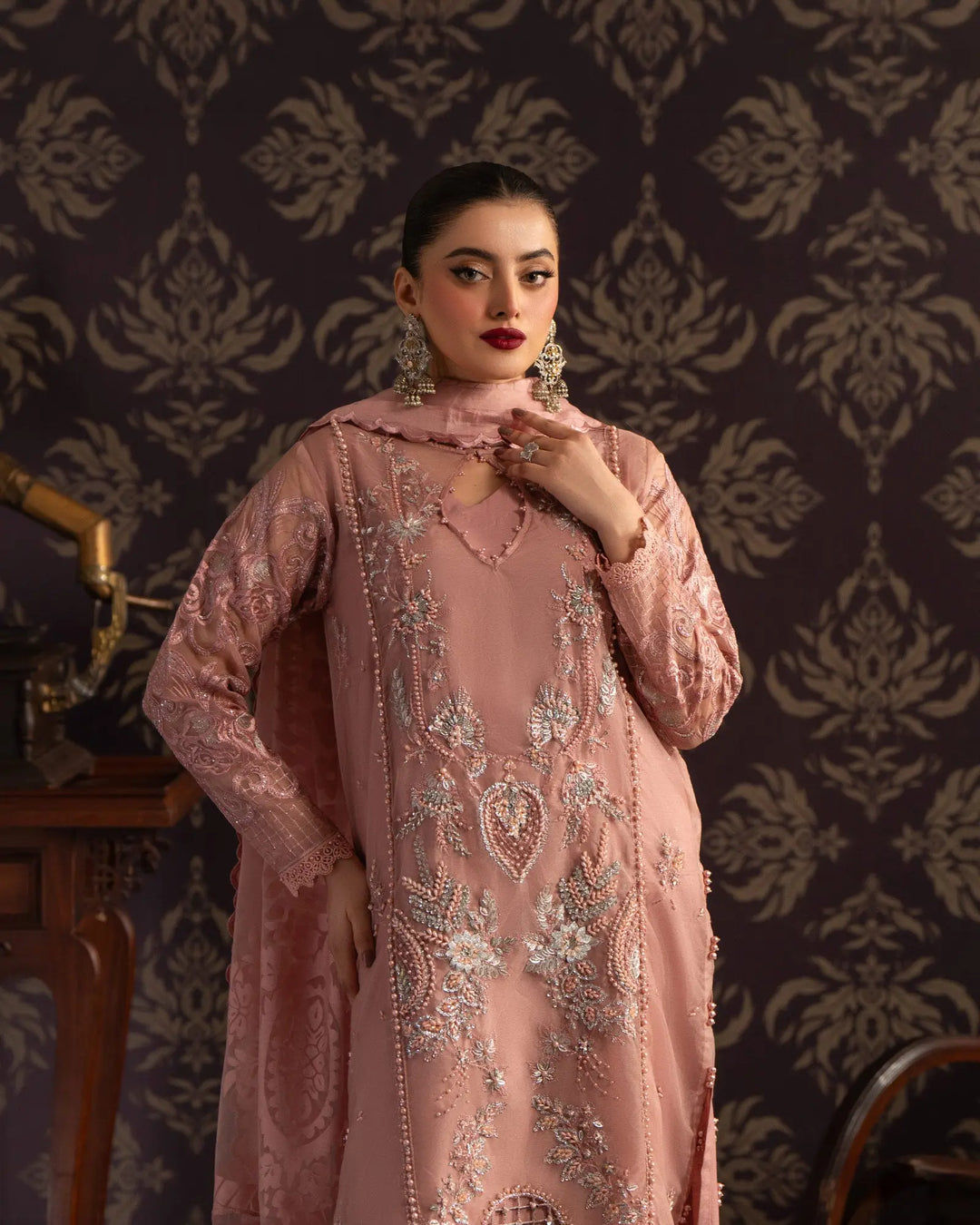 3-Piece Ready-to-Wear Organza Suit | 515-FM-ORZ - Sha Posh Textile