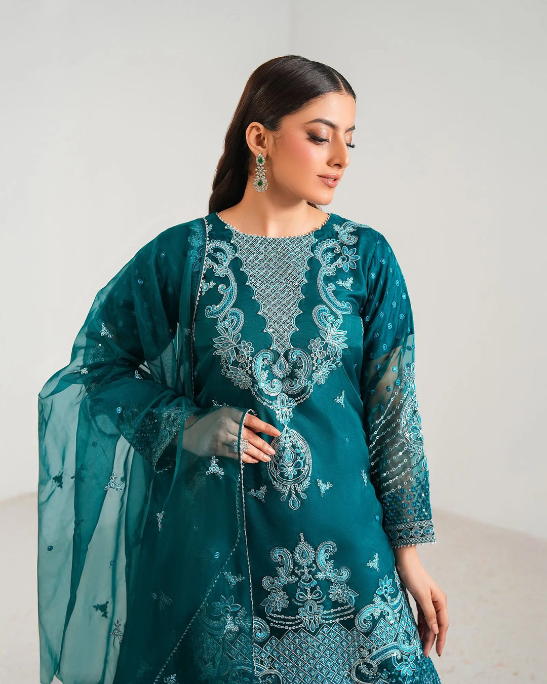 3-Piece Ready-to-Wear Organza Suit | 9745-IG-ORZ Sha Posh Textile
